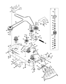 Mower Deck 48-Inch Diagram and Parts List for Z-FORCEL48 (17ASDALB010)(2014) Cub Cadet Lawn Tractor